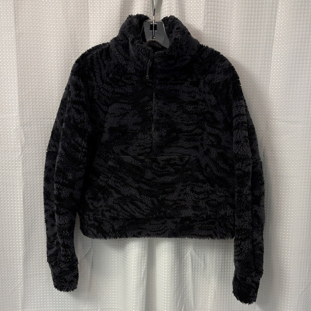 Lululemon Scuba Oversized Fleece Funnel Neck ~ XS/S ~ Camo Jacquard Dark Carbon
